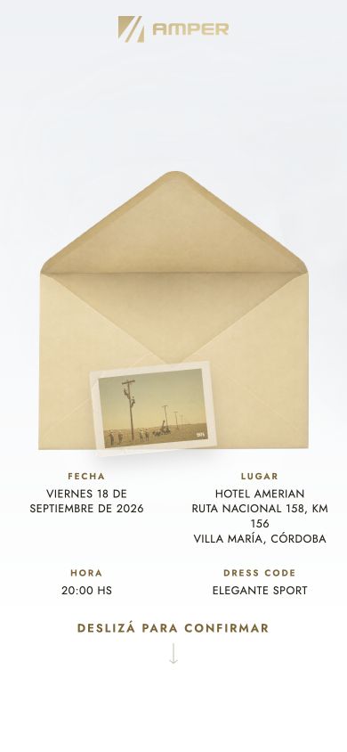 Portada real de Amper 50 años: sobre dorado sobre fondo claro.
